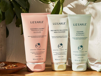 three liz earle facial cleansers