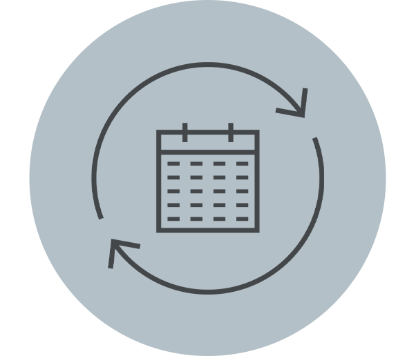 Subscription icon on a light grey background