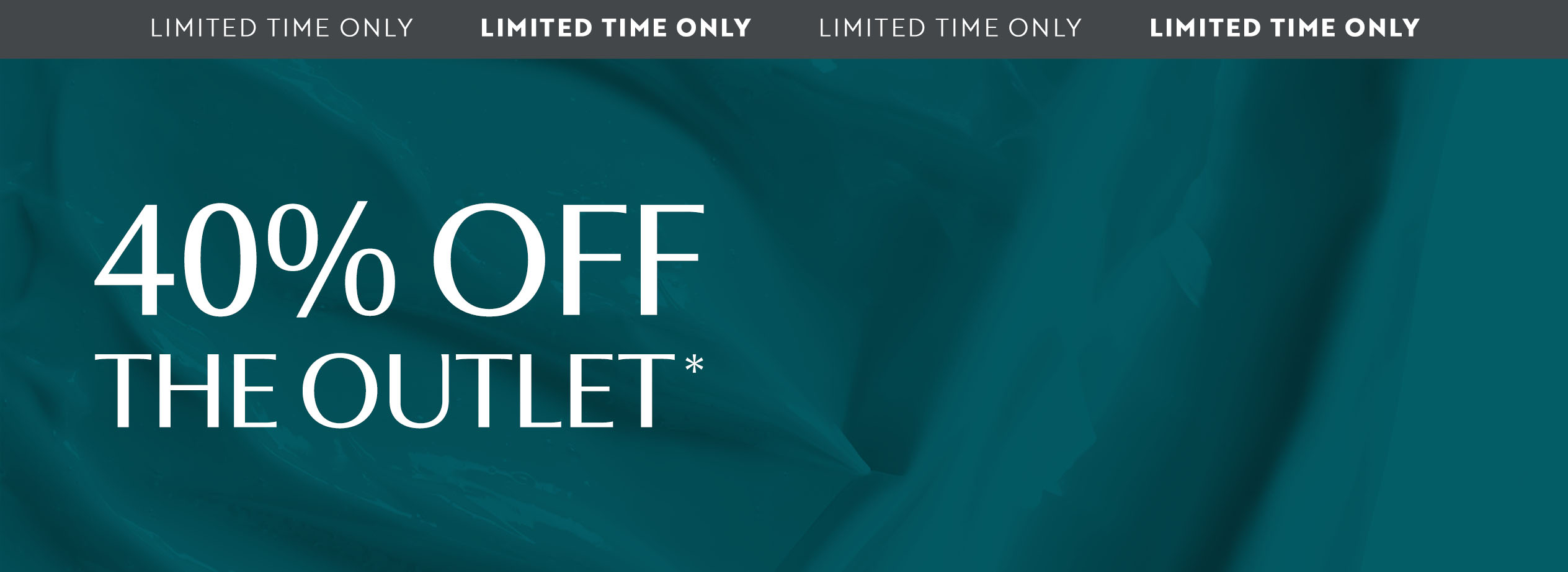 Liz Earle save 40% on the outlet with ticker reading limited time only