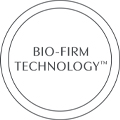 The word 'bio firm technology' in a white circle