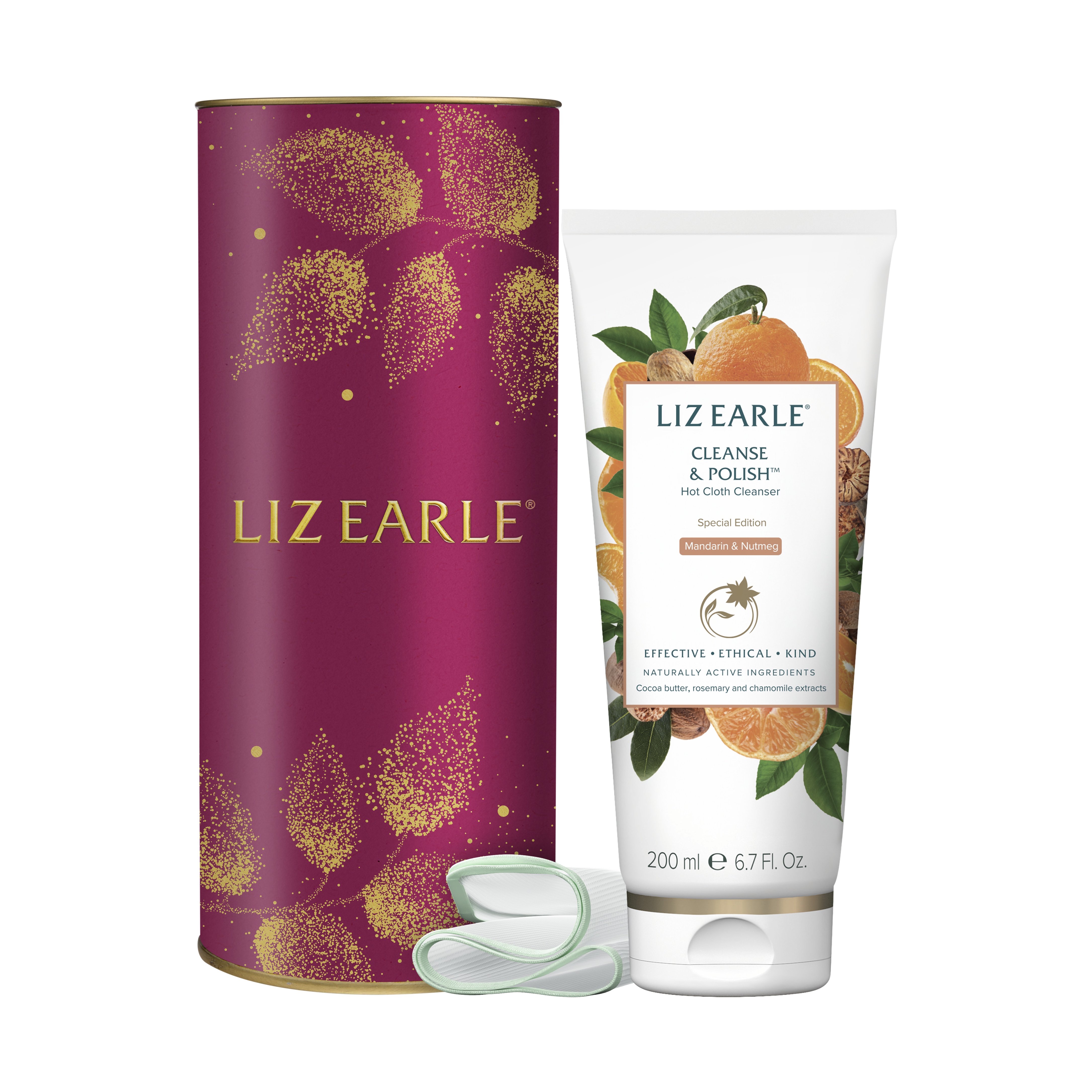 Liz Earle Special Edition Mandarin & Nutmeg Cleanse & Polish™ Hot Cloth Cleanser, view 4
