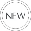 The word 'new' in a white circle